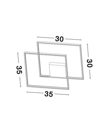 NOVA LUCE stropní svítidlo PORTO černá ocel hliník a akryl LED 30W 230V 3000K IP20 stmívatelné 9364035