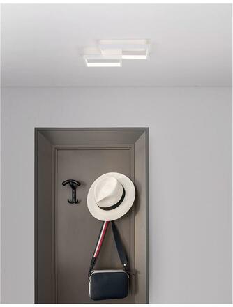 NOVA LUCE stropní svítidlo PORTO bílá ocel hliník a akryl LED 19W 230V 3000K IP20 9364038