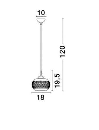 NOVA LUCE závěsné svítidlo DEVON čiré sklo hnědá kovová základna hnědý kabel E14 1x5W IP20 bez žárovky 938226