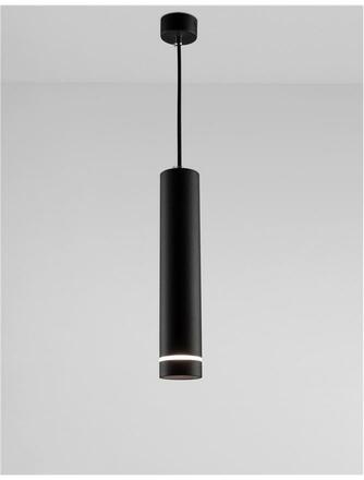 Nova Luce Svítidlo Esca s dekorativním kroužkem a bočním svícením - max. 10 W, GU10, černá NV 9387003