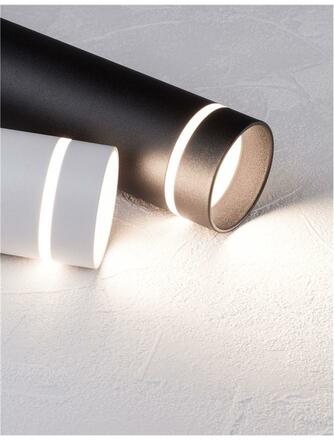 Nova Luce Svítidlo Esca s dekorativním kroužkem a bočním svícením - max. 10 W, GU10, černá NV 9387003