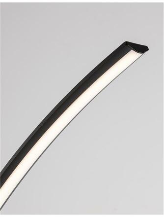 NOVA LUCE stojací lampa PREMIUM černá ocel hliník a akryl LED 30W 230V 3000K IP20 stmívatelné 9396060