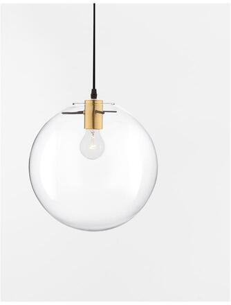 NOVA LUCE závěsné svítidlo MIRALE zlatý kov čiré sklo a černý PVC kabel E27 1x12W 230V IP20 bez žárovky 9416925