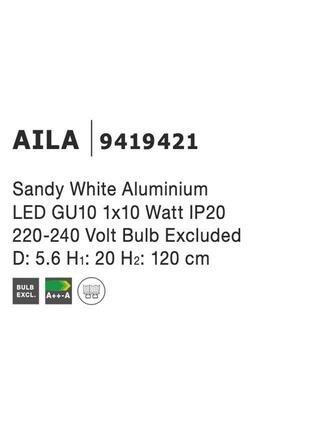 NOVA LUCE závěsné svítidlo AILA bílý hliník GU10 1x10W IP20 220-240V bez žárovky 9419421