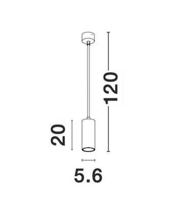 NOVA LUCE závěsné svítidlo AILA černý hliník GU10 1x10W IP20 220-240V bez žárovky 9419422
