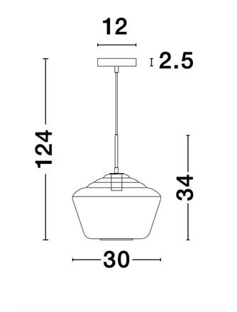 NOVA LUCE závěsné svítidlo PRISMA čiré sklo zlatý kov E27 1x12W 230V IP20 bez žárovky 9426733