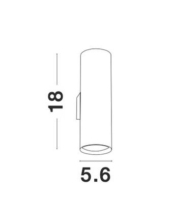 Nova Luce Interiérové nástěnné světlo Nosa - 2 x 10 W, GU10, 56 x 180 mm, bílá NV 9450881