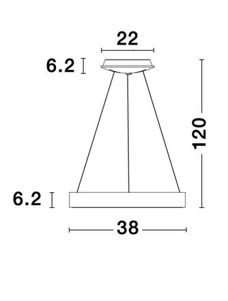 NOVA LUCE závěsné svítidlo RANDO THIN bílý hliník a akryl LED 30W 230V 3000K IP20 stmívatelné 9453430