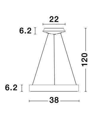 NOVA LUCE závěsné svítidlo RANDO THIN černý hliník a akryl LED 30W 230V 3000K IP20 stmívatelné 9453431