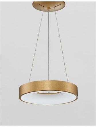 NOVA LUCE závěsné svítidlo RANDO THIN broušený zlatý hliník a akryl LED 30W 230V 3000K IP20 stmívatelné 9453432