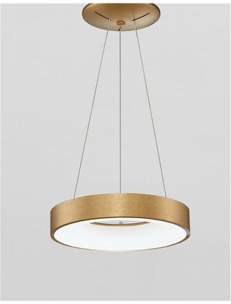 NOVA LUCE závěsné svítidlo RANDO THIN broušený zlatý hliník a akryl LED 30W 230V 3000K IP20 stmívatelné 9453432