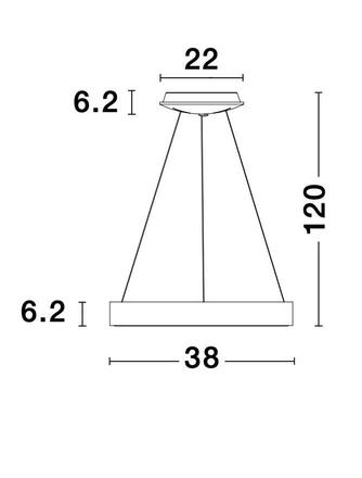 NOVA LUCE závěsné svítidlo RANDO THIN broušený zlatý hliník a akryl LED 30W 230V 3000K IP20 stmívatelné 9453432