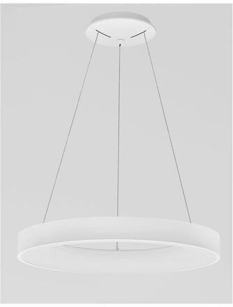 NOVA LUCE závěsné svítidlo RANDO THIN bílý hliník a akryl LED 50W 230V 3000K IP20 stmívatelné 9453452