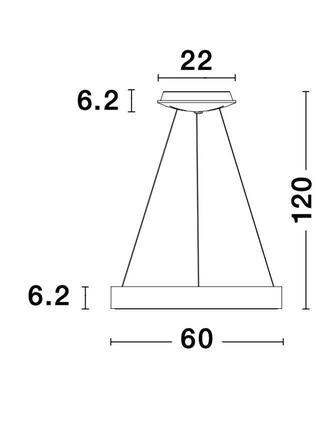 NOVA LUCE závěsné svítidlo RANDO THIN černý hliník a akryl LED 50W 230V 3000K IP20 stmívatelné 9453453