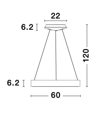 NOVA LUCE závěsné svítidlo RANDO THIN broušený stříbrný hliník a akryl LED 50W 230V 3000K IP20 stmívatelné 9453456