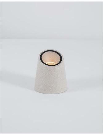 NOVA LUCE venkovní sloupkové svítidlo FOX bílý pískovec skleněný difuzor GU10 1x7W 100-240V bez žárovky IP65 9470582