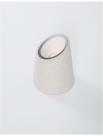 NOVA LUCE venkovní sloupkové svítidlo FOX bílý pískovec skleněný difuzor GU10 1x7W 100-240V bez žárovky IP65 9470582