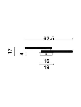 NOVA LUCE stropní svítidlo NAGER černý hliník a akryl LED 28W 230V 3000K IP20 9481094