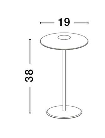 NOVA LUCE venkovní stolní lampa FABIO černý litý hliník a matný akryl LED 2W 3000K 5V DC 83st. IP54 vypínač na těle / USB kabel 9492441