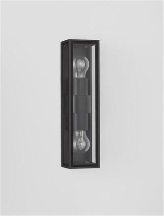 NOVA LUCE venkovní nástěnné svítidlo REGINA antracitový hliník a čiré sklo E27 2x12W 220-240V bez žárovky IP65 9492442