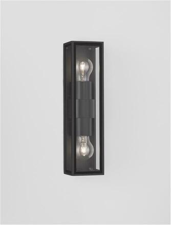 NOVA LUCE venkovní nástěnné svítidlo REGINA antracitový hliník a čiré sklo E27 2x12W 220-240V bez žárovky IP65 9492442