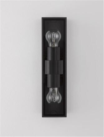 NOVA LUCE venkovní nástěnné svítidlo REGINA antracitový hliník a čiré sklo E27 2x12W 220-240V bez žárovky IP65 9492442