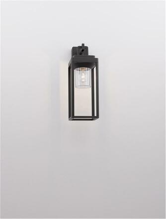 NOVA LUCE venkovní nástěnné svítidlo FIGO antracitový hliník a čirý akryl E27 1x12W 220-240V bez žárovky IP65 9492500