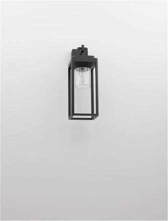 NOVA LUCE venkovní nástěnné svítidlo FIGO antracitový hliník a čirý akryl E27 1x12W 220-240V bez žárovky IP65 9492500