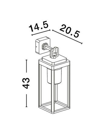 NOVA LUCE venkovní nástěnné svítidlo FIGO antracitový hliník a čirý akryl E27 1x12W 220-240V bez žárovky IP65 9492500