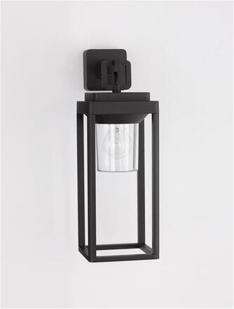 NOVA LUCE venkovní nástěnné svítidlo FIGO antracitový hliník a čirý akryl E27 1x12W 220-240V bez žárovky IP65 9492500