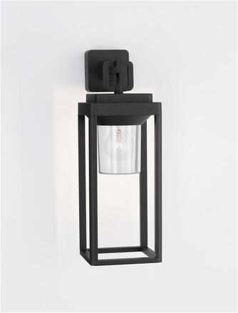 NOVA LUCE venkovní nástěnné svítidlo FIGO antracitový hliník a čirý akryl E27 1x12W 220-240V bez žárovky IP65 9492500