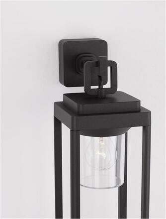NOVA LUCE venkovní nástěnné svítidlo FIGO antracitový hliník a čirý akryl E27 1x12W 220-240V bez žárovky IP65 9492500
