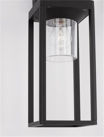 NOVA LUCE venkovní nástěnné svítidlo FIGO antracitový hliník a čirý akryl E27 1x12W 220-240V bez žárovky IP65 9492500