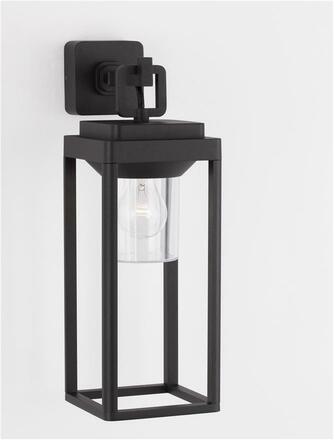 NOVA LUCE venkovní nástěnné svítidlo FIGO antracitový hliník a čirý akryl E27 1x12W 220-240V bez žárovky IP65 9492500
