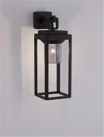 NOVA LUCE venkovní nástěnné svítidlo FIGO antracitový hliník a čirý akryl E27 1x12W 220-240V bez žárovky IP65 9492500