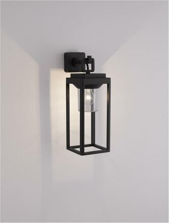 NOVA LUCE venkovní nástěnné svítidlo FIGO antracitový hliník a čirý akryl E27 1x12W 220-240V bez žárovky IP65 9492500