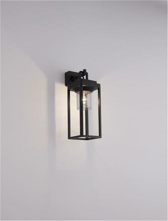NOVA LUCE venkovní nástěnné svítidlo FIGO antracitový hliník a čirý akryl E27 1x12W 220-240V bez žárovky IP65 9492500