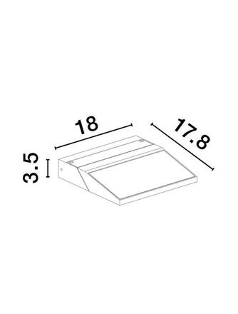 NOVA LUCE venkovní nástěnné svítidlo JIGRA antracitový hliník a čiré sklo LED 2W 3000K 3.7V 100st. IP65 solární s pohybovým čidlem 9492510