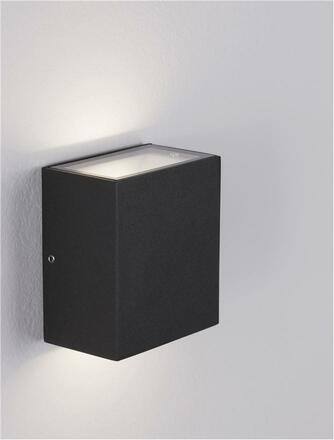 NOVA LUCE venkovní nástěnné svítidlo PARRIS antracitový hliník a čiré sklo LED 10.4W 3000K 220-240V 266st. IP65 světlo nahoru a dolů 9492650