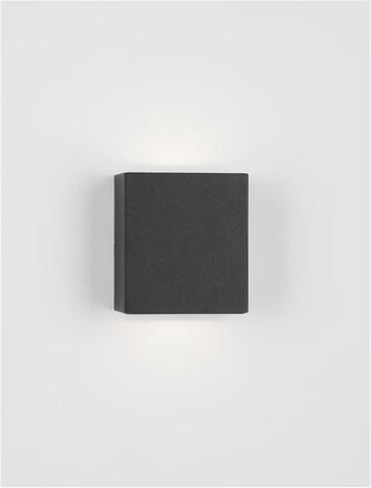 NOVA LUCE venkovní nástěnné svítidlo PARRIS antracitový hliník a čiré sklo LED 10.4W 3000K 220-240V 266st. IP65 světlo nahoru a dolů 9492650