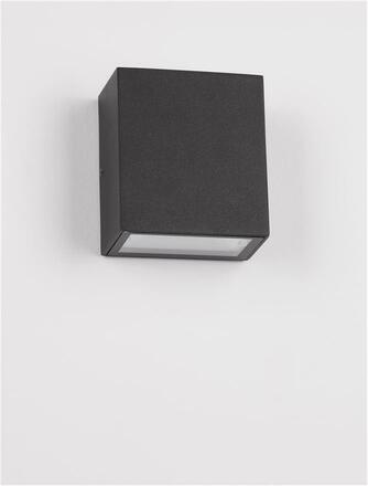 NOVA LUCE venkovní nástěnné svítidlo PARRIS antracitový hliník a čiré sklo LED 10.4W 3000K 220-240V 266st. IP65 světlo nahoru a dolů 9492650