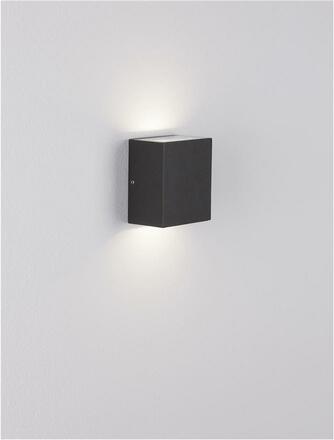 NOVA LUCE venkovní nástěnné svítidlo PARRIS antracitový hliník a čiré sklo LED 10.4W 3000K 220-240V 266st. IP65 světlo nahoru a dolů 9492650