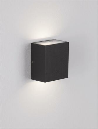 NOVA LUCE venkovní nástěnné svítidlo PARRIS antracitový hliník a čiré sklo LED 10.4W 3000K 220-240V 266st. IP65 světlo nahoru a dolů 9492650