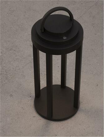 NOVA LUCE venkovní stolní lampa MOCHA antracitový hliník a čiré sklo LED 2W 3000K 5V DC 96st. IP54 9492700
