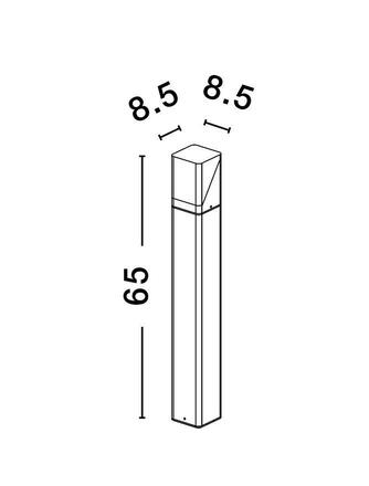 NOVA LUCE venkovní sloupkové svítidlo SELENA antracitový hliník a čirý akryl E27 1x12W 220-240V bez žárovky IP65 9492750