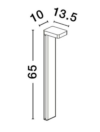 NOVA LUCE venkovní sloupkové svítidlo POET antracitový hliník a čiré sklo LED 8W 3000K 220-240V 94st. IP65 9492770