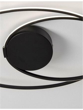NOVA LUCE stropní svítidlo VIAREGGIO matný černý hliník a akryl LED 28W 230V 3000K IP20 9500710