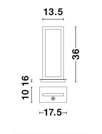 NOVA LUCE stolní lampa WENNA matný černý hliník a akryl 3-krokově dotykově stmívatelné LED 12W 230V 3000K IP20 9500811