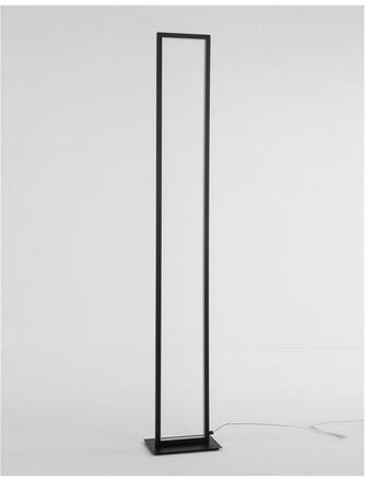 NOVA LUCE stojací lampa WENNA matný černý hliník a akryl LED 36W 230V 3000K IP20 9500812