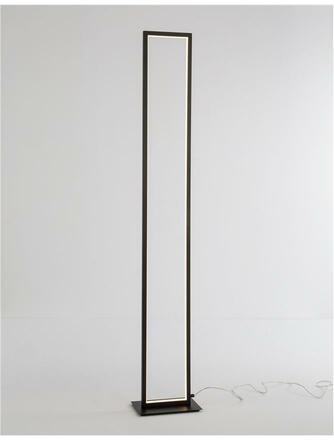 NOVA LUCE stojací lampa WENNA matný černý hliník a akryl LED 36W 230V 3000K IP20 9500812